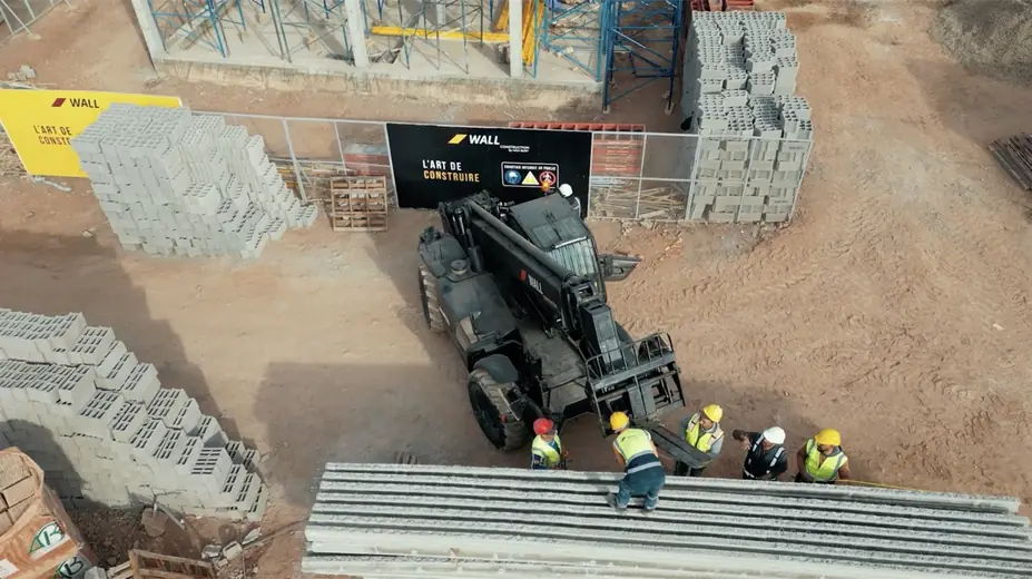 Villa construction site by WALL Construction in Marrakech