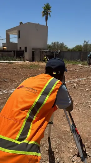 Villa construction site by WALL Construction in Marrakech