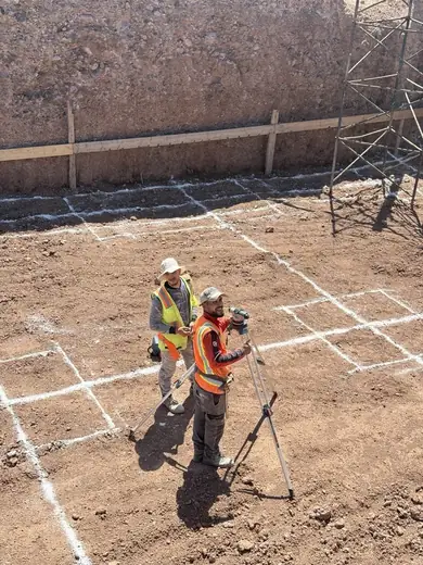 Villa construction site by WALL Construction in Marrakech
