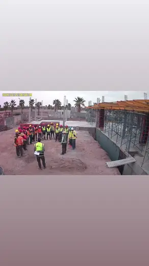 Villa construction site by WALL Construction in Marrakech