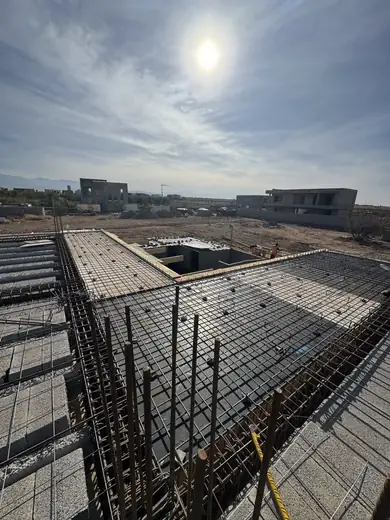 Villa construction site by WALL Construction in Marrakech
