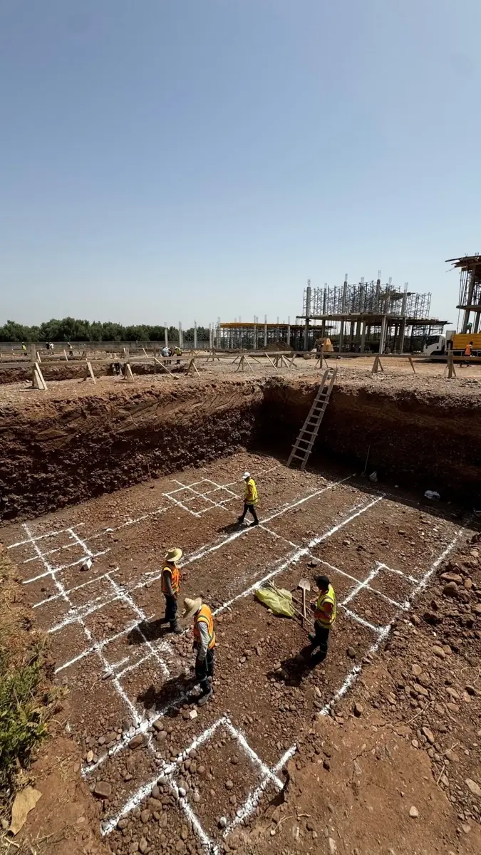 Chantier de construction WALL Construction à Marrakech