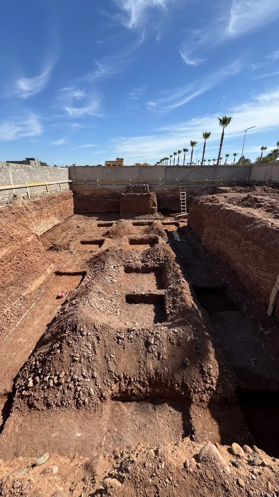 Earthworks on a plot of land in Marrakech